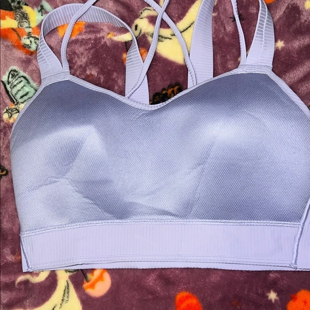 Lululemon Like a Cloud Ribbed Longline Bra *Light Support S 4 Lavender frost